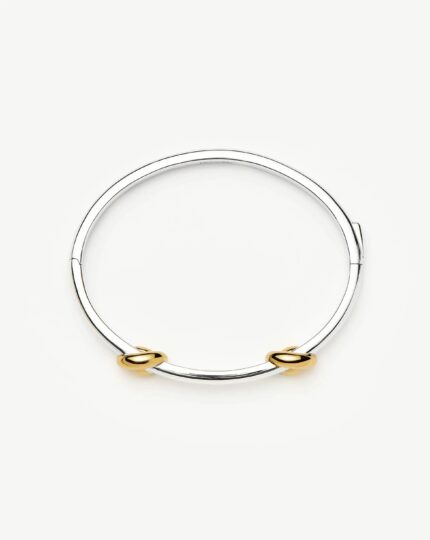 Lucy Williams Knot Hinged Bangle  | Mixed Metal